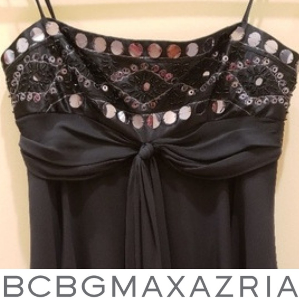 🔥 BCBG MAXAZARIA Babydoll Black Dress